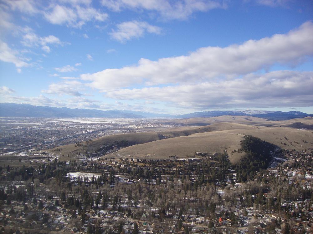 Missoula's North Hills  with the Bitterroot Mountain Range in the background. Missoula, MT